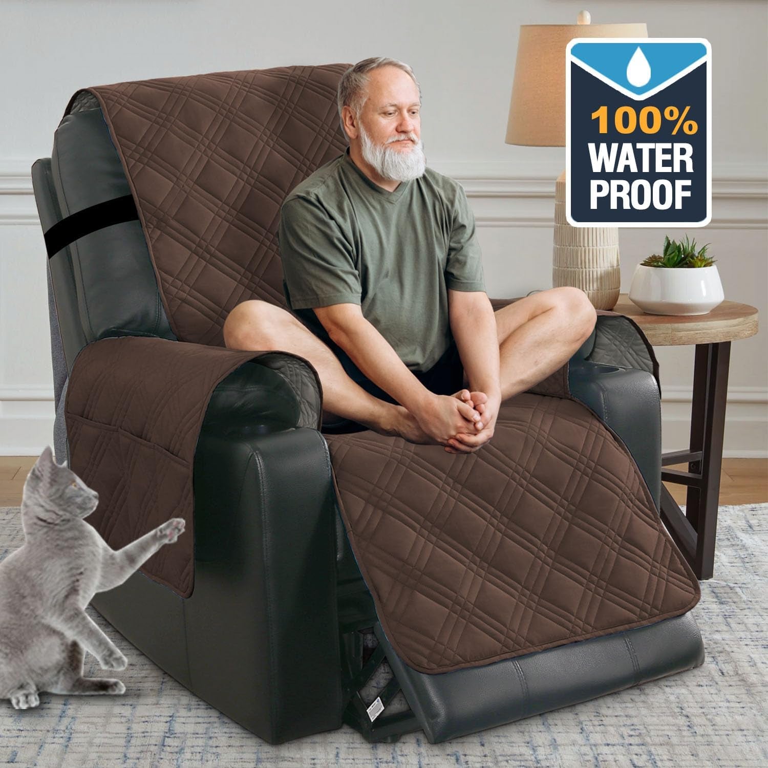 Waterproof Recliner Chair Cover for Electric Power Lift Chairs