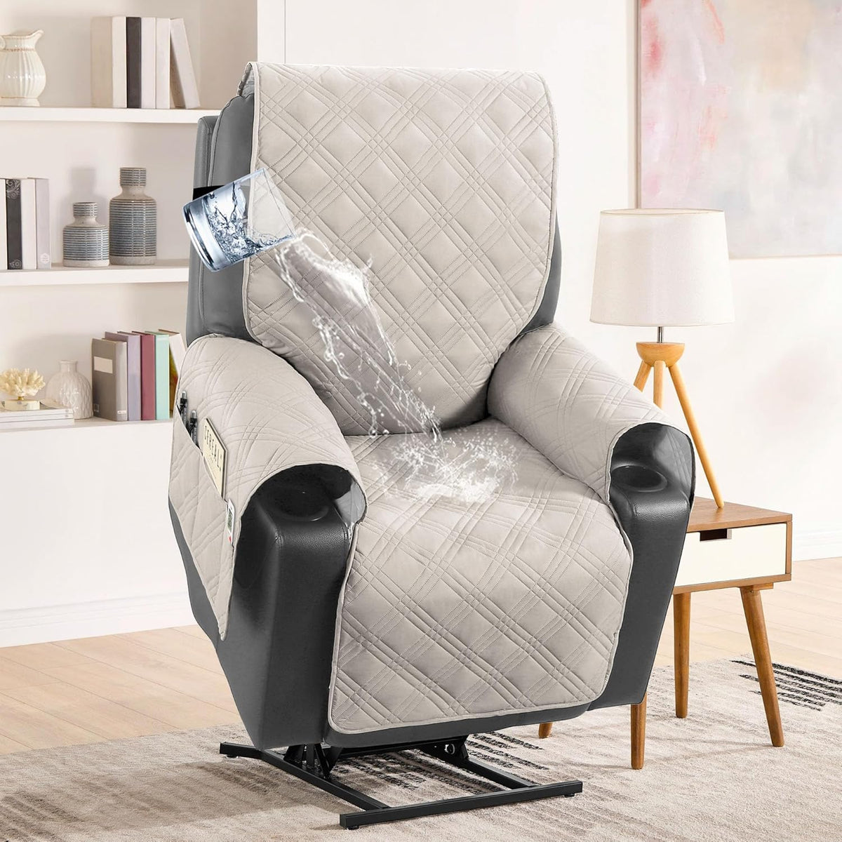 Waterproof Recliner Chair Cover for Electric Power Lift Chairs