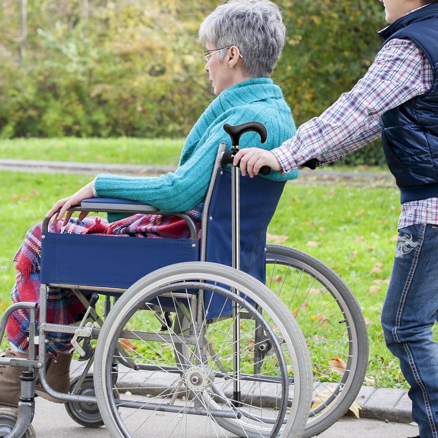 2-Piece Cane Holder for Walkers & Wheelchairs