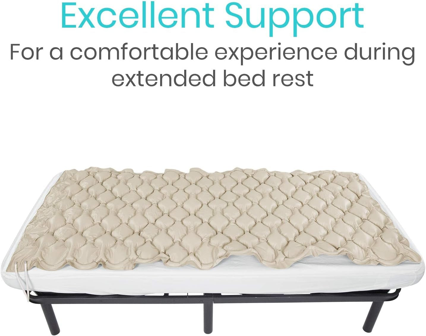 Alternating Air Pressure Mattress Pad Replacement - the Original Bed Sore Prevention Solution - Hospital & Home Mattress Topper - Includes Waterproof Inflatable Ulcer Cushion Pad, Heat Resistant