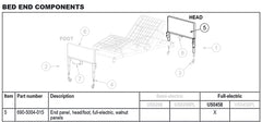 Bed End Panel for #1801B(Each) Walnut