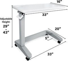 Adjustable Overbed Table - Hospital & Home Use - Size: One Table