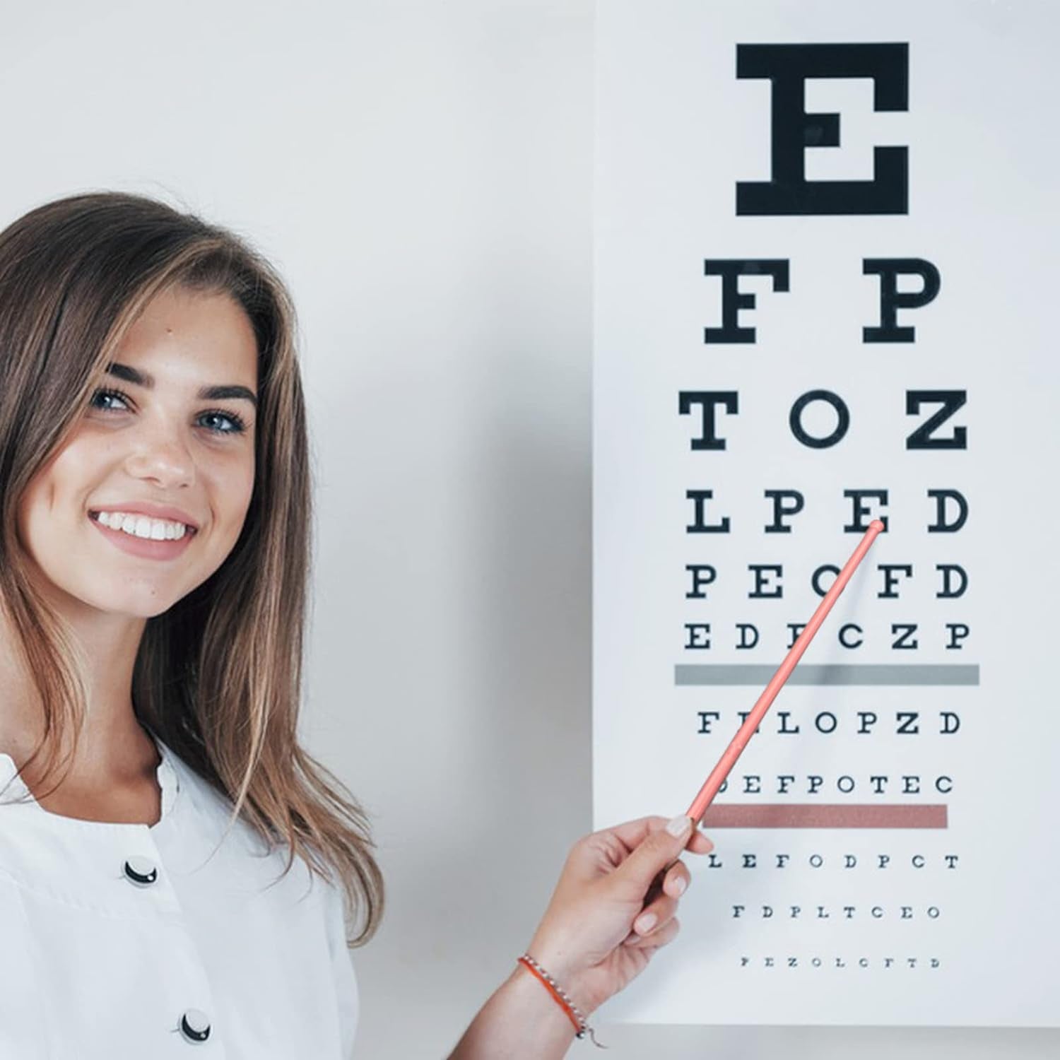 Complete Snellen Eye Exam Kit Standard 20 Feet Snellen Eye Chart 22X11 Inch with 2 Pack Dual-Use Eye Occluders