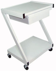 Z-Cart Steel 2-Shelf w/Drawer White