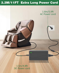 Recliner Power Supply 29V 2A with Y-Split Extension Cord