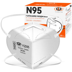 N95 Mask NIOSH Approved 50-Pack, Particulate Respirator N95 Face Masks Universal Fit - Individually Wrapped