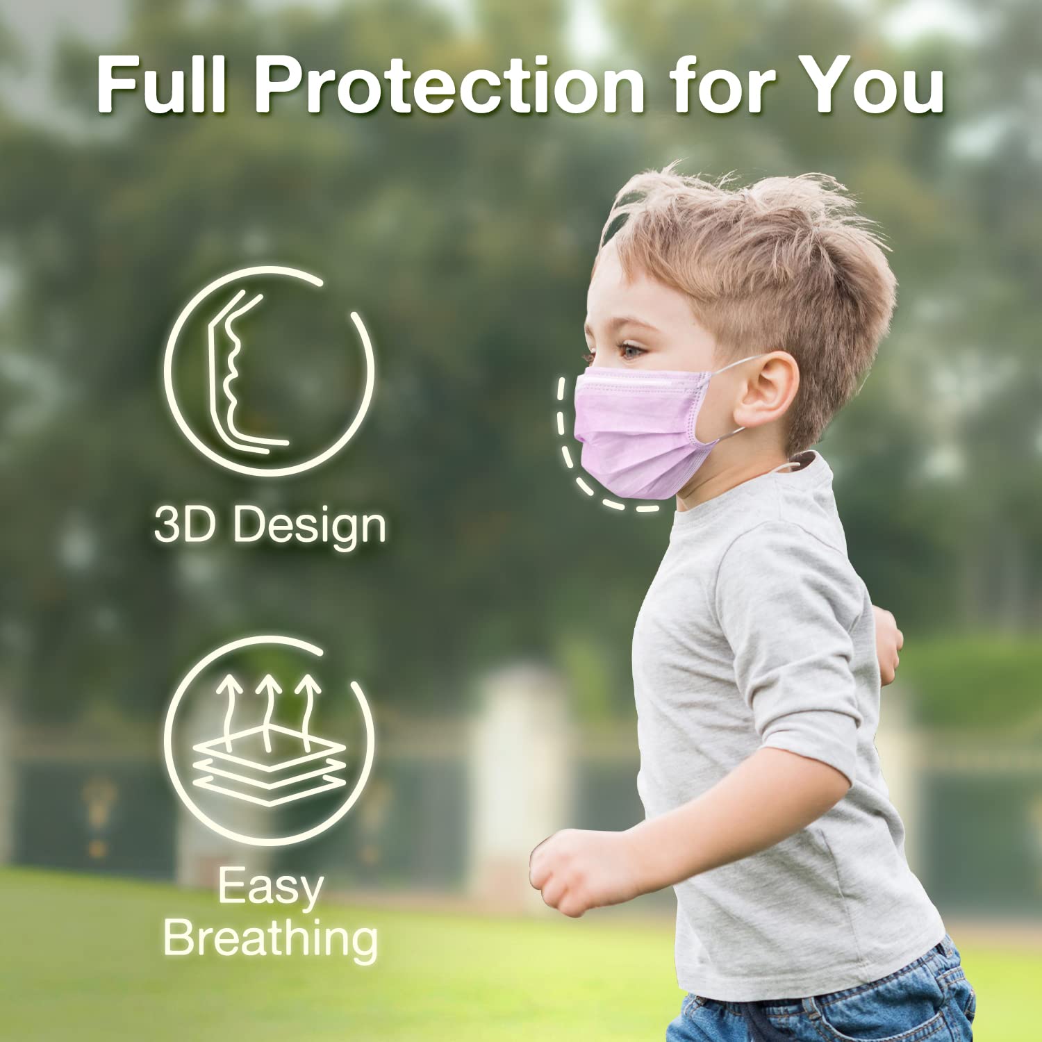 Medtecs Face Mask Disposable - 50/2000 PCS - Comfortable 3 Layer Breathable Mask, The Better Protection and Health Choice - CoverU ASTM Level 1 Adult Mask - 50 PCS - White (USA)