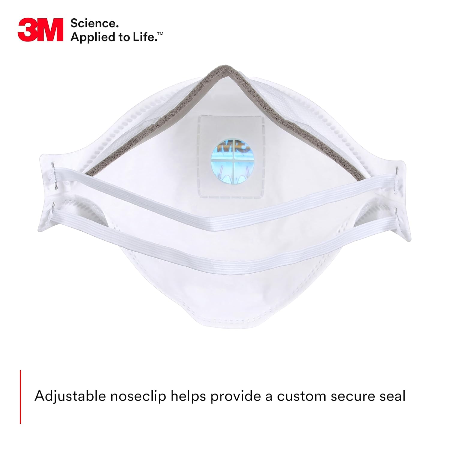 3M Aura Particulate Respirator 9211+, N95, Pack of 10 Disposable Respirators, Individually Wrapped, Cool Flow Valve, Flat Fold Design Allows for Facial Movement, NIOSH Approved, Comfort Plus, Dust