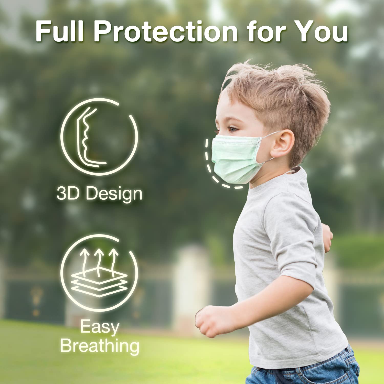 Medtecs Face Mask Disposable - 50/2000 PCS - Comfortable 3 Layer Breathable Mask, The Better Protection and Health Choice - CoverU ASTM Level 1 Adult Mask - 50 PCS - White (USA)