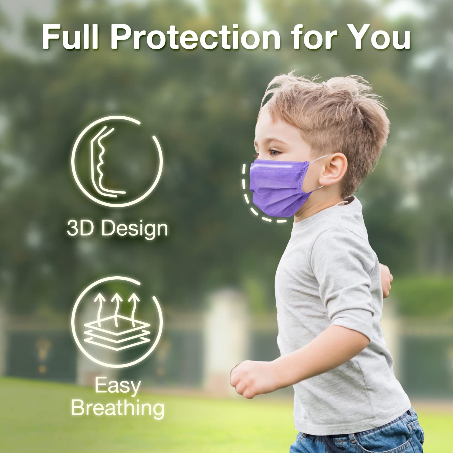 Medtecs Face Mask Disposable - 50/2000 PCS - Comfortable 3 Layer Breathable Mask, The Better Protection and Health Choice - CoverU ASTM Level 1 Adult Mask - 50 PCS - White (USA)