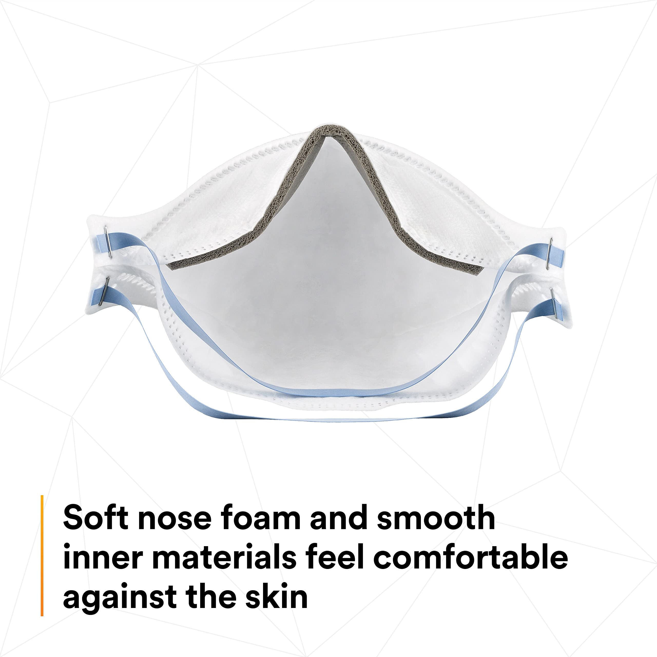 3M Aura Particulate Respirator 9205+, N95, Pack of 440 Disposable Respirators, Individually Wrapped, 3 Panel Flat Fold Design Allows for Facial Movements, Comfortable, NIOSH Approved