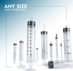 10Ml Luer Slip Tip Syringe - with Caps (No Needle) - Sterile, Individually Wrapped - 100 Syringes