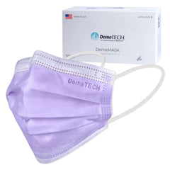 DEMETECH ASTM Level 3 Protective 3-Layer Face Mask, Ear-Loop Style, Small Face Mask, 50 Pieces