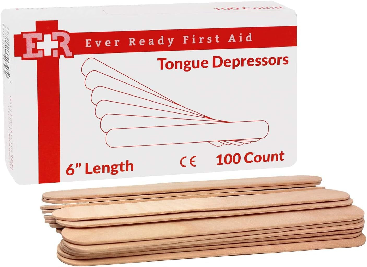 Wood 6" Tongue Depressors, Medical, All Purpose, Crafts - 500 Count