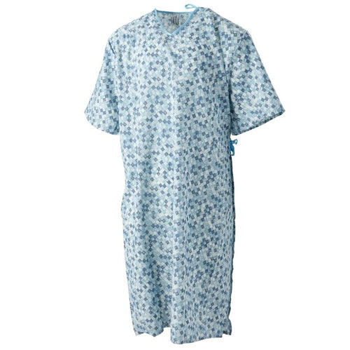 Patient Gowns  Pk/12  OSFM Royale 2-Tone Print