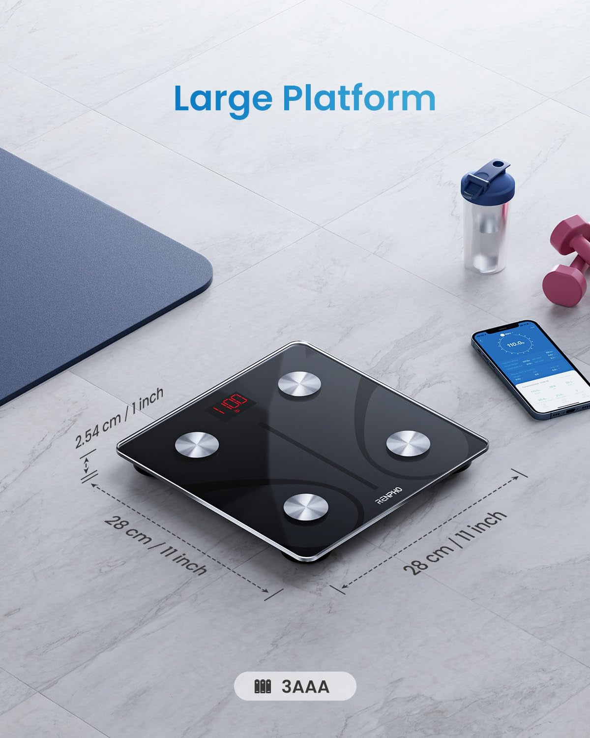 3.  Smart Scale - BMI, Bluetooth, 400 Lbs