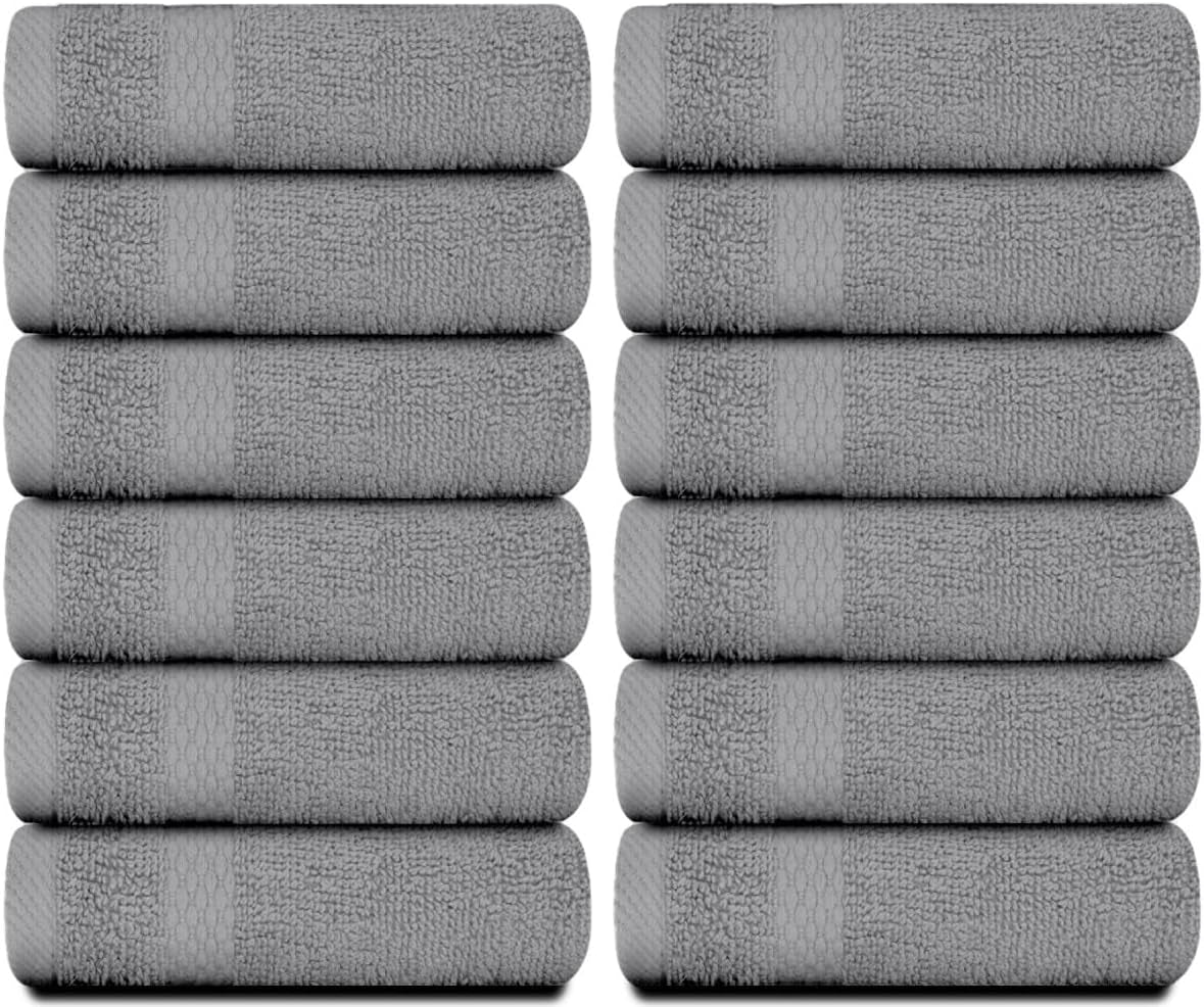 Luxury Cotton Washcloths � 12 Pieces