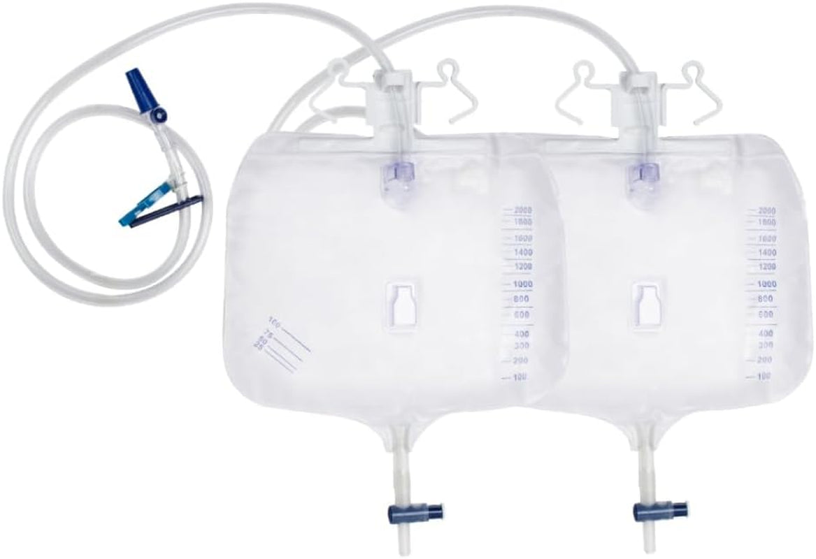 5 Pack 500Ml Leg Bags with Straps & Anti-Reflux Valve