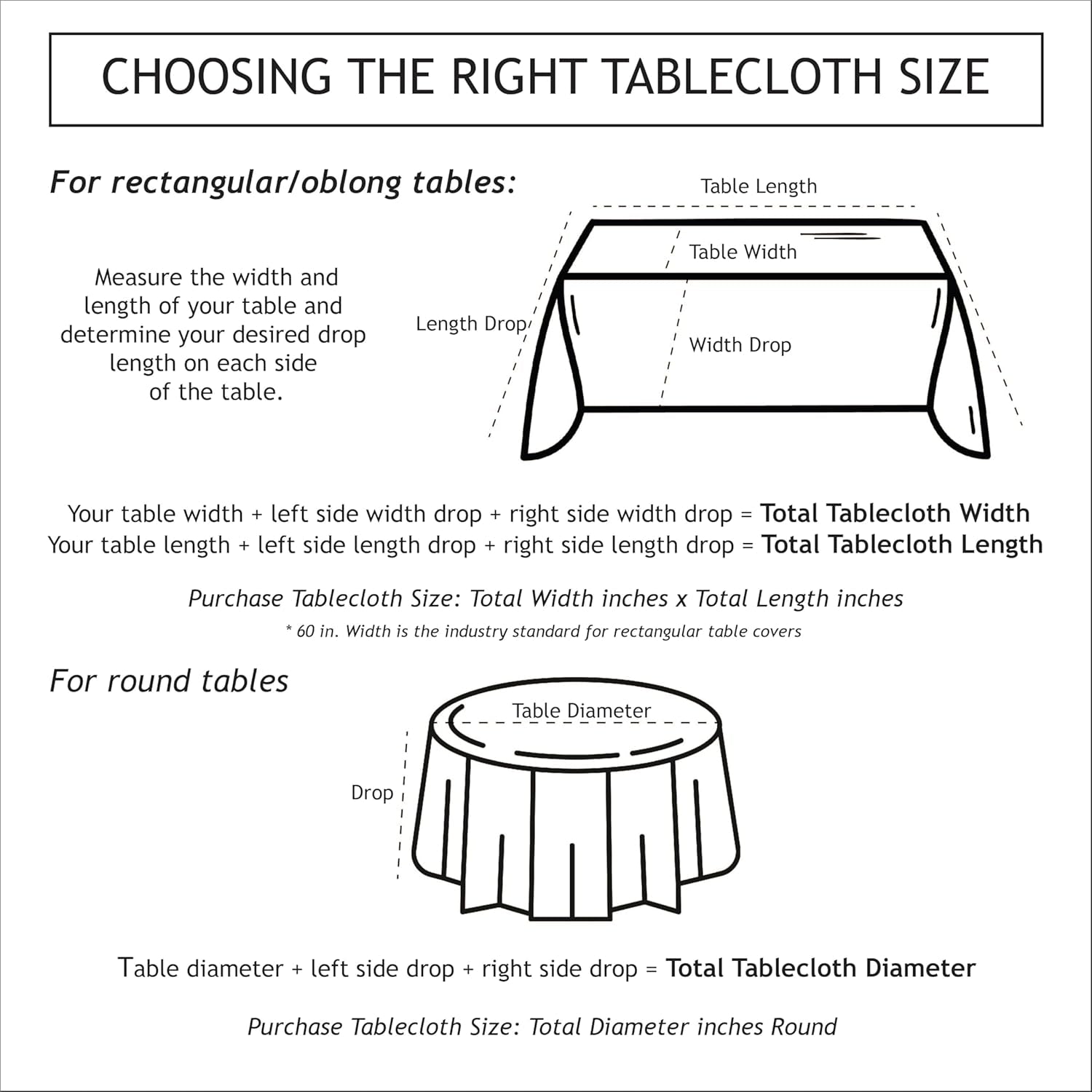 Printed Tablecloth � 52" X 70"