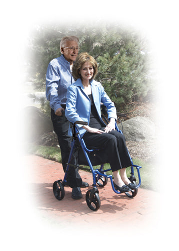 Duet Rollator/Transport Chair Blue