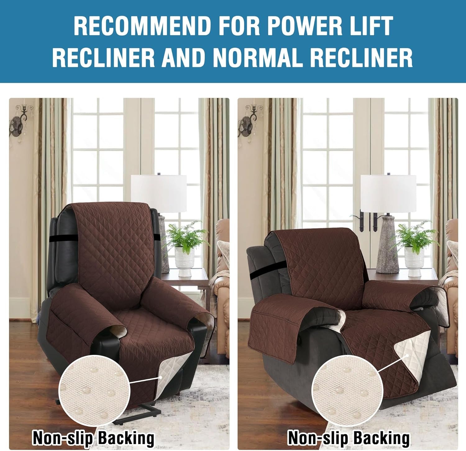 Waterproof Power Lift Recliner Cover � Brown