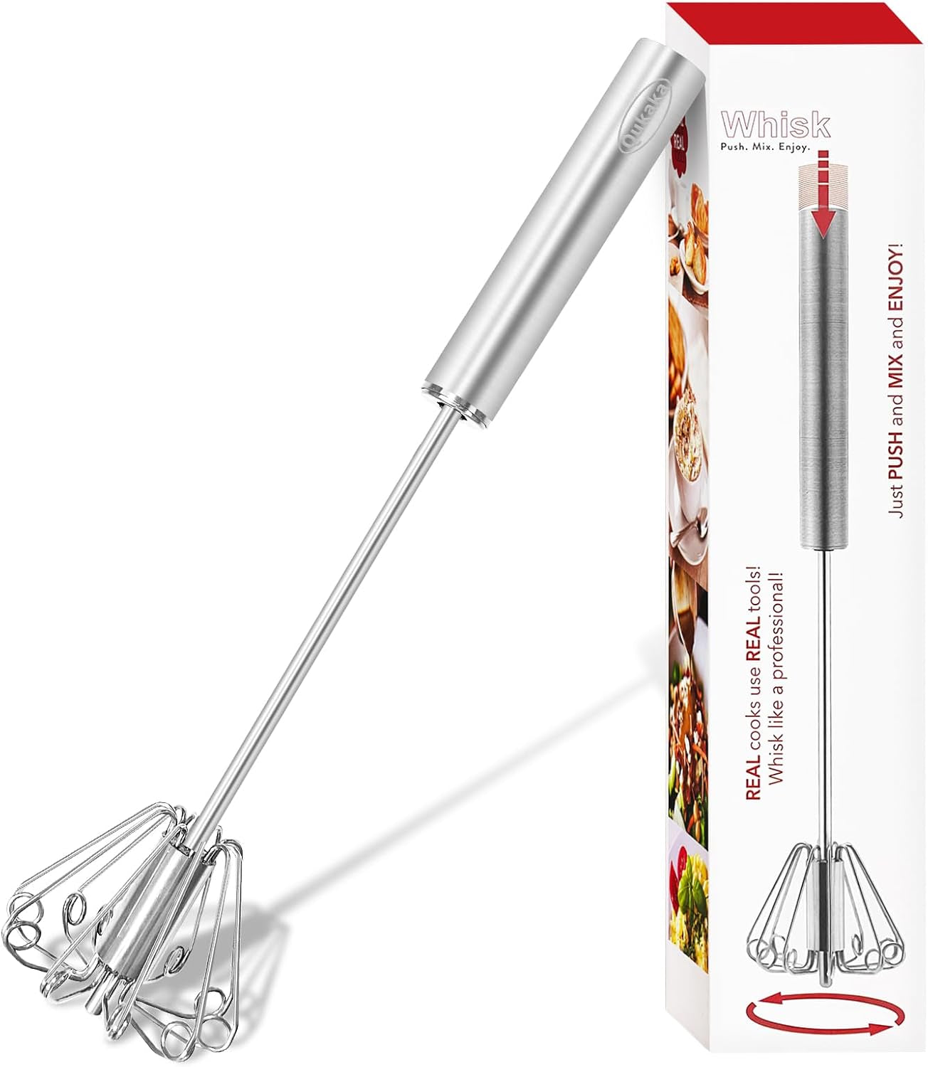 Stainless Steel Hand Mixer & Whisk, 1 Set