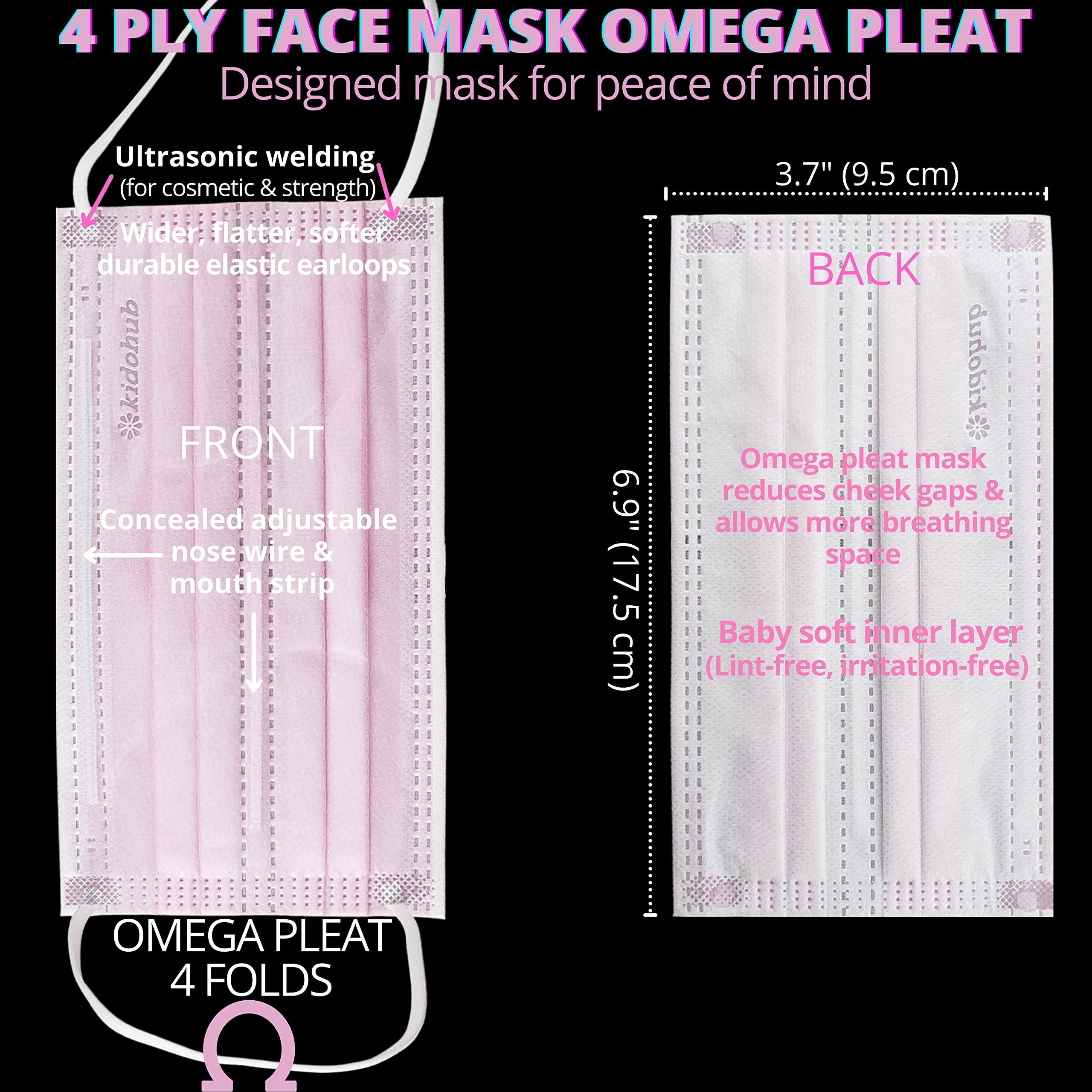 FDA Registered ASTM Level 3, Adult 4 Ply Individually Wrapped Disposable Medical Face Mask