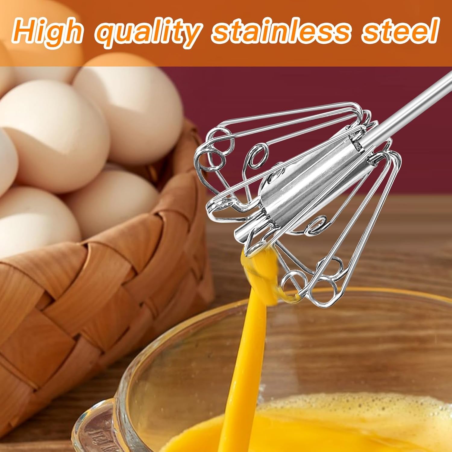 Stainless Steel Hand Mixer & Whisk, 1 Set