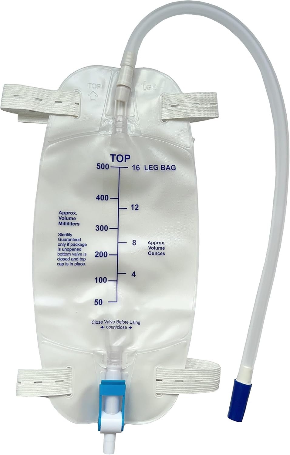 3 Pack Easy-Tap Leg Bags, 500Ml, Anti-Reflux Valve & Cloth Straps