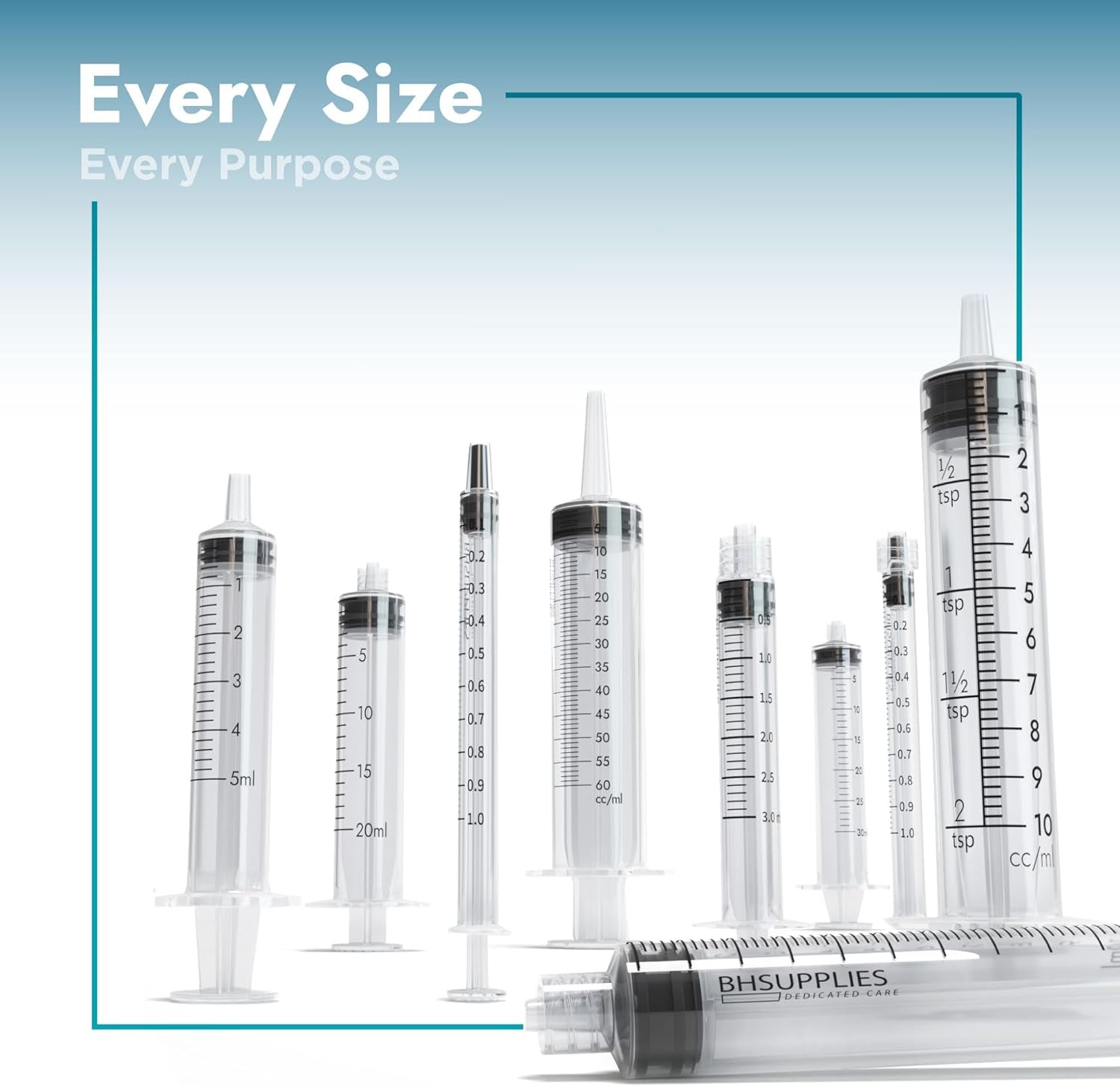 1Ml Luer Slip Tip Syringes (No Needle) - Sterile, Individually Wrapped - 100 Syringes
