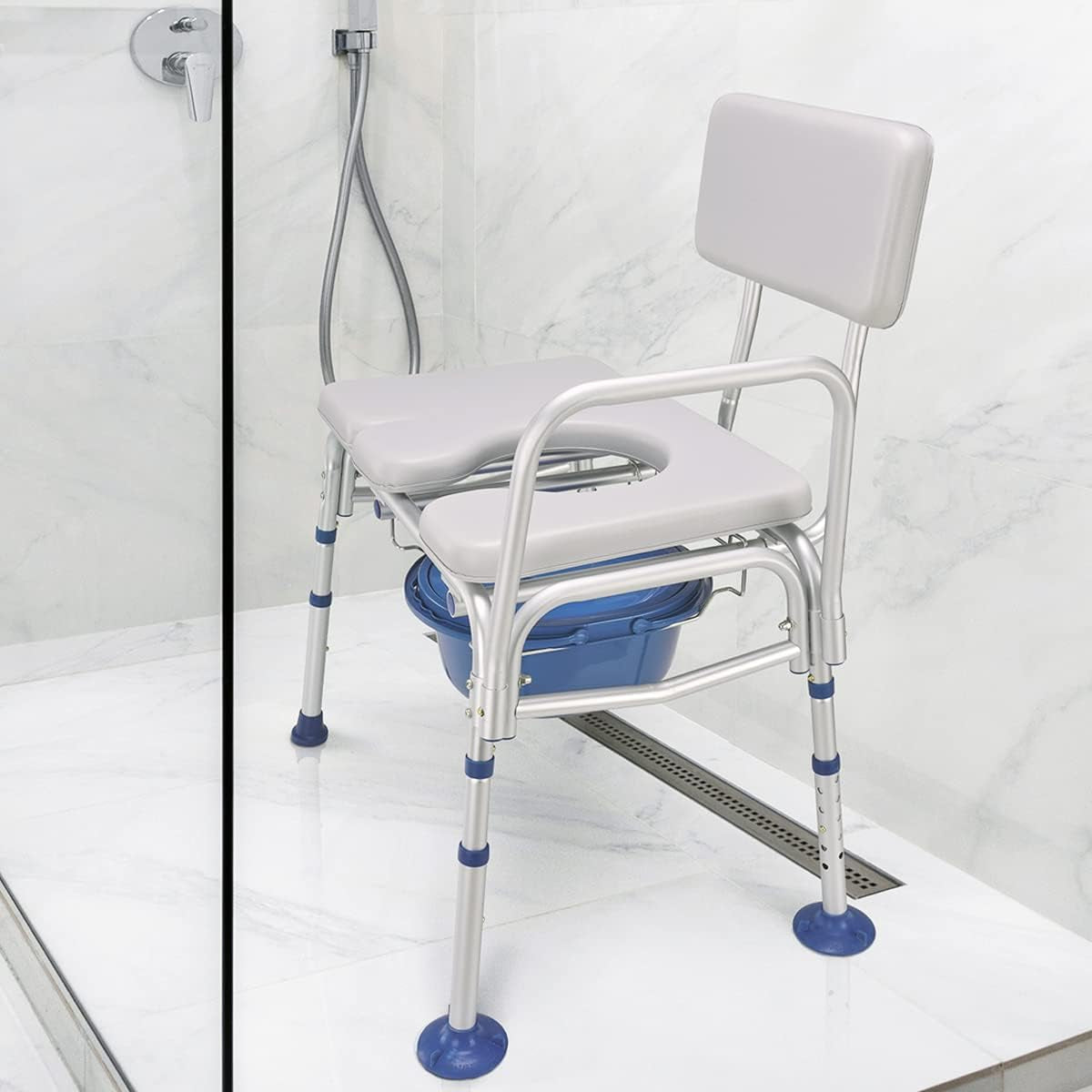 Bedside Commode - 500 Lb Capacity, Adjustable