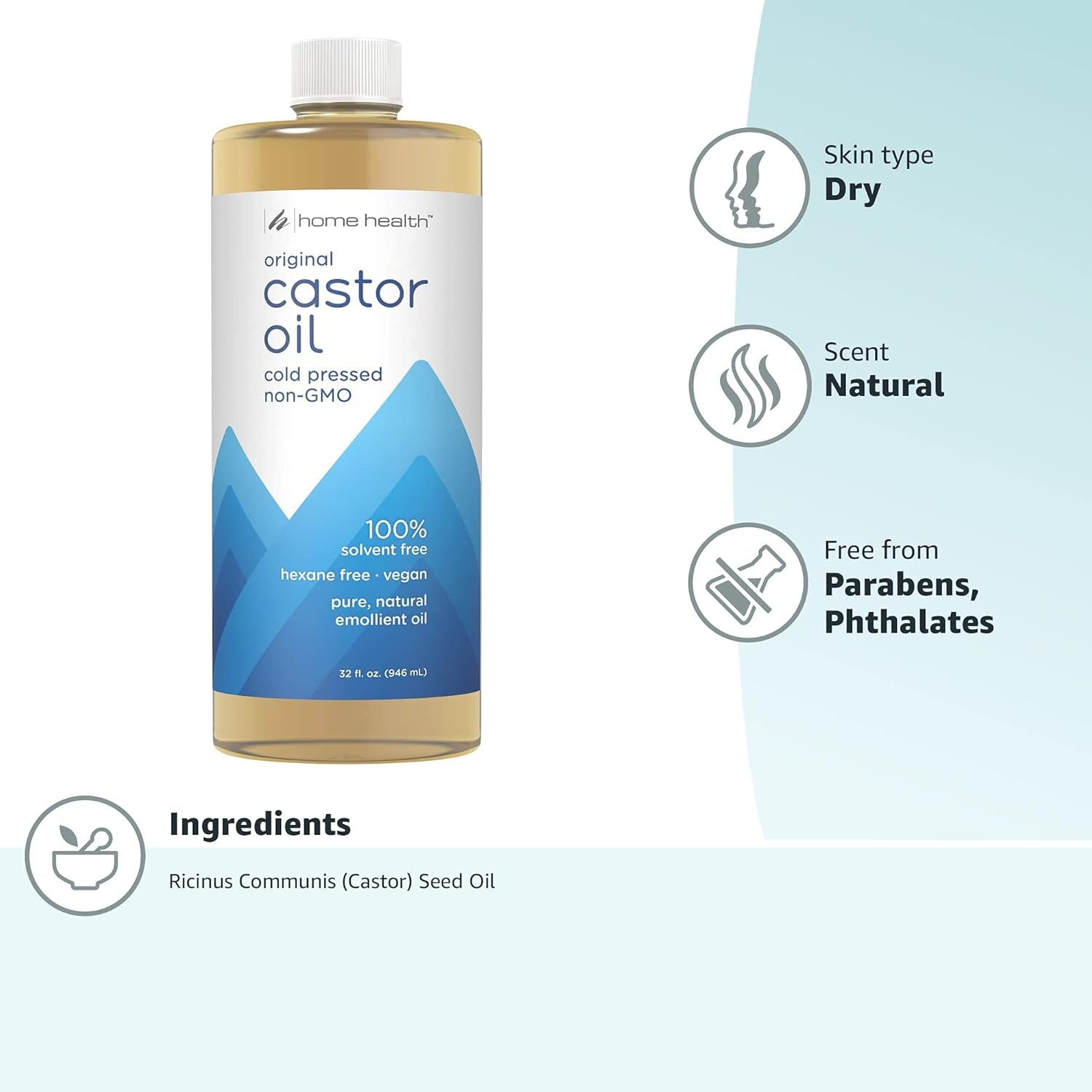 8.  Castor Oil - 32 Fl Oz