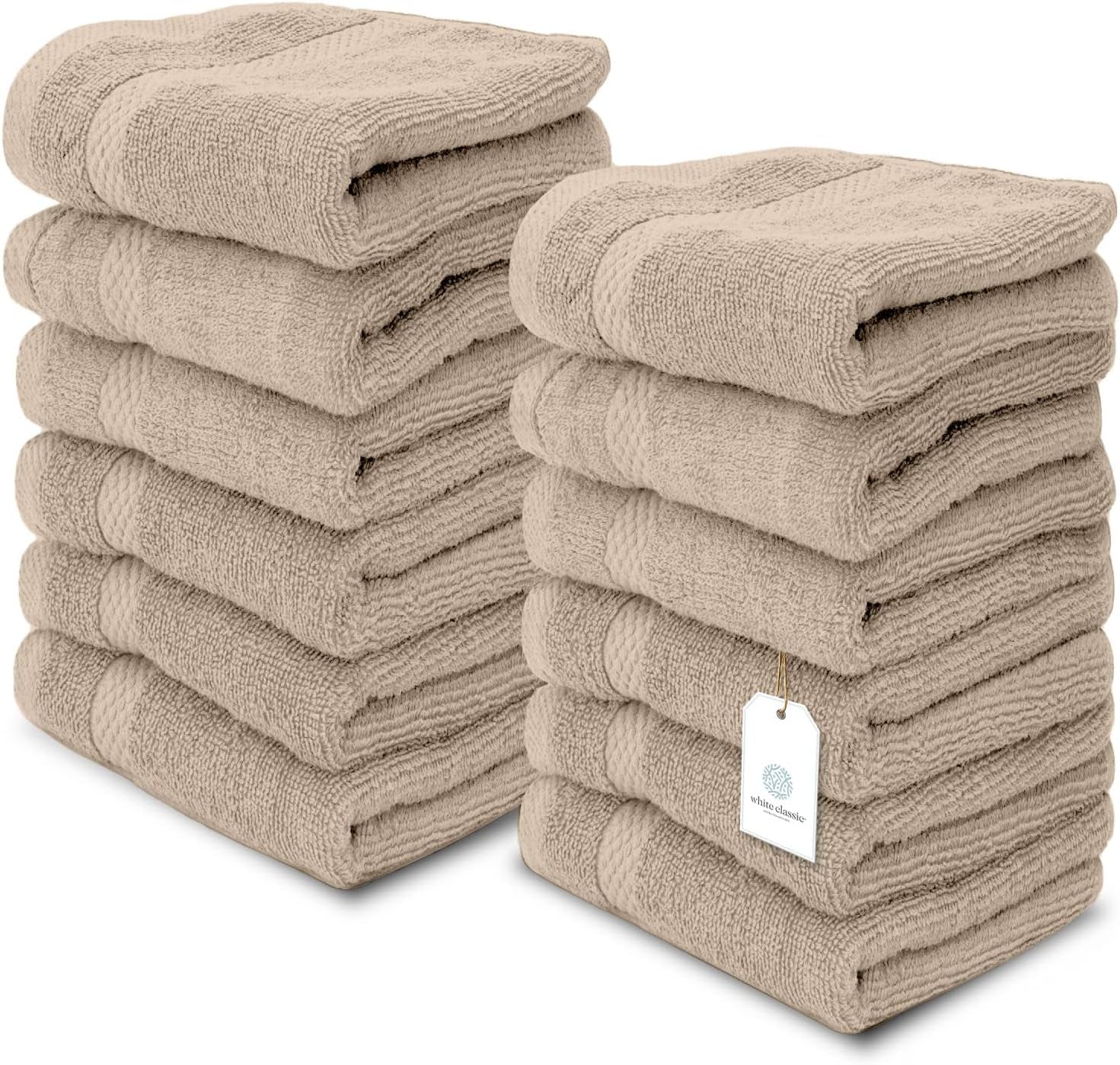 Luxury Cotton Washcloths � 12 Pieces