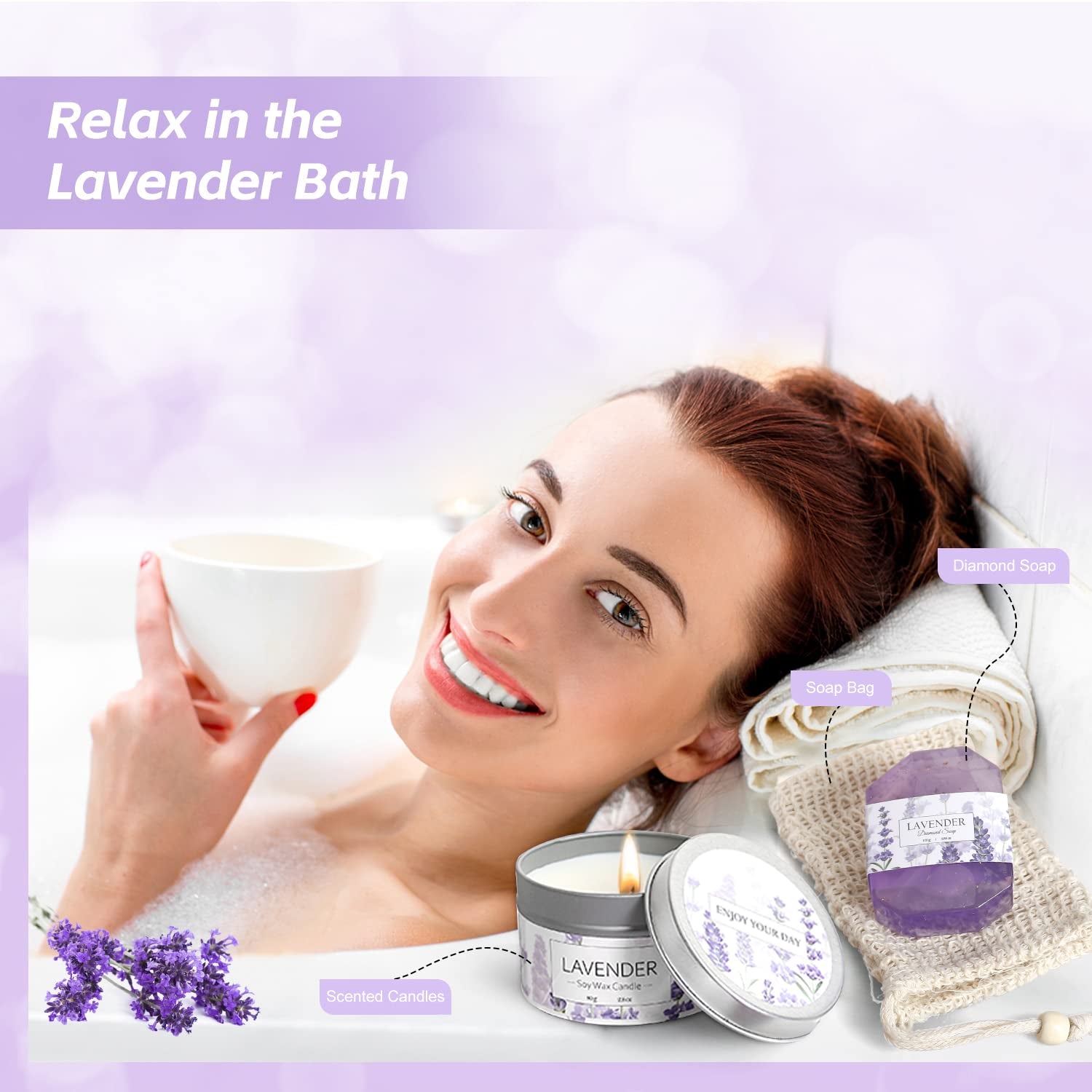 Lavender Spa Gift Set, 11 Pieces