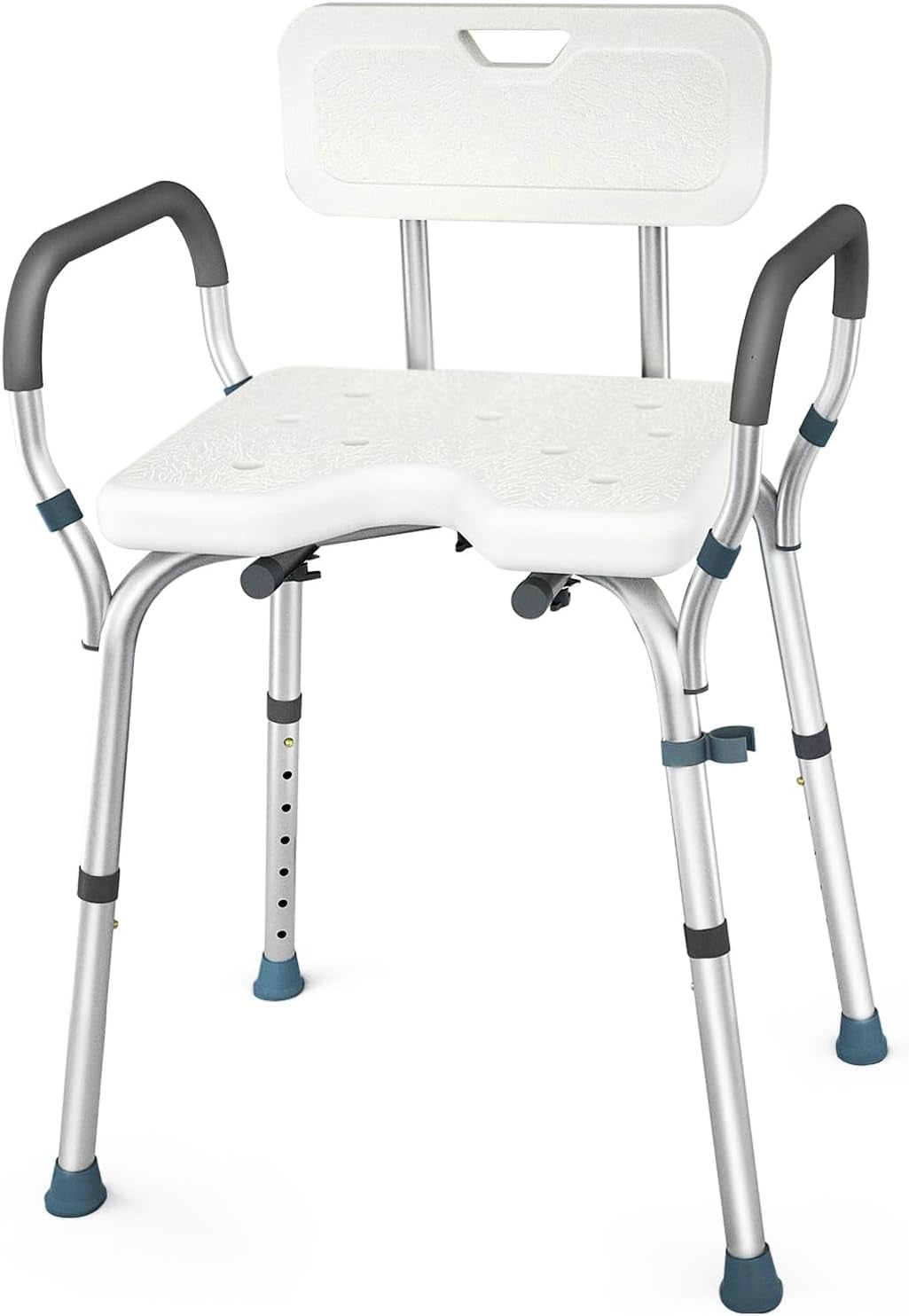 Shower Chair for Elderly Shower Seat for inside Shower Tool-Free Shower Stool Small with 6 Adjustable Heights Bathtub Chairs for Disabled,Seniors