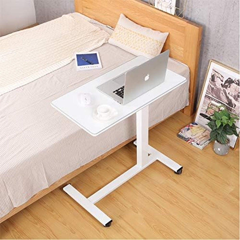 Overbed Table,Bed Desk,Hospital Bedside Table,Pneumatic Mobile Laptop Computer Standing Desk Cart with Tray