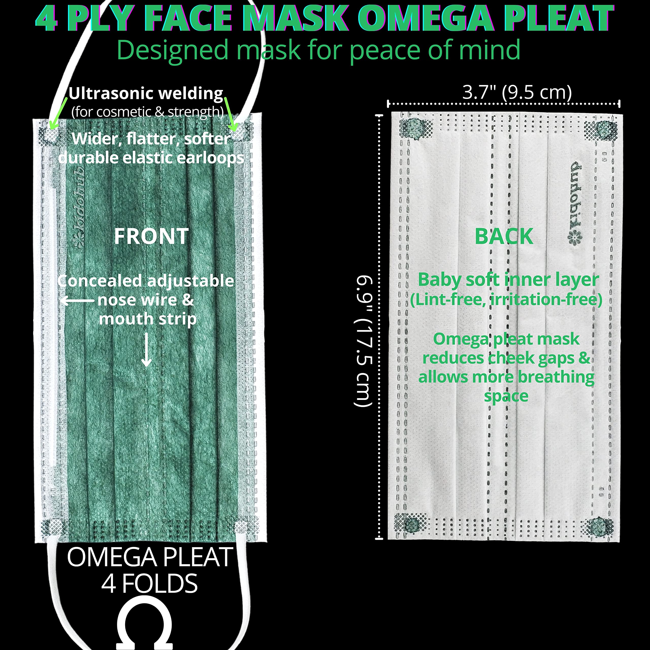 FDA Registered ASTM Level 3, Adult 4 Ply Individually Wrapped Disposable Medical Face Mask