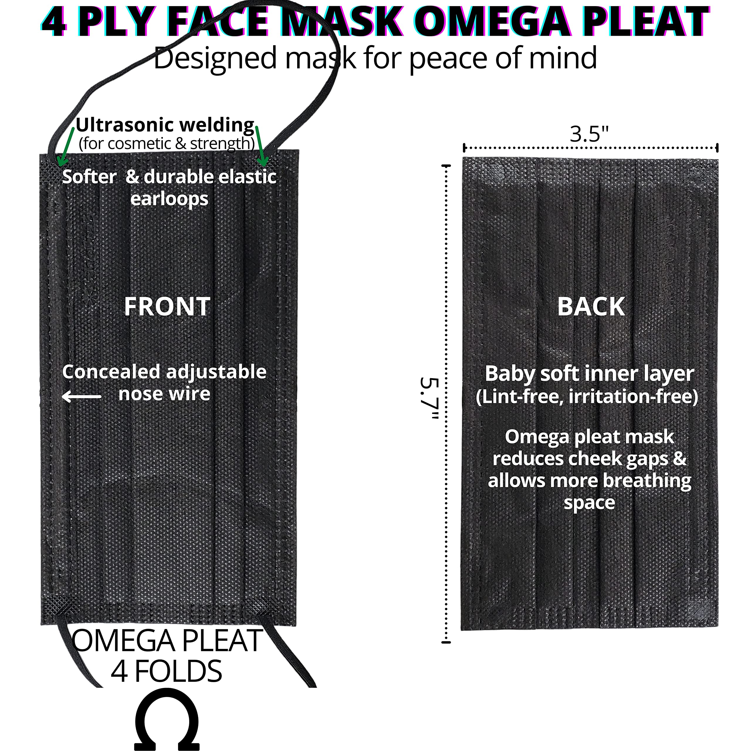 FDA Registered ASTM Level 3, Kids 4 Ply Individually Wrapped Disposable Medical Face Mask