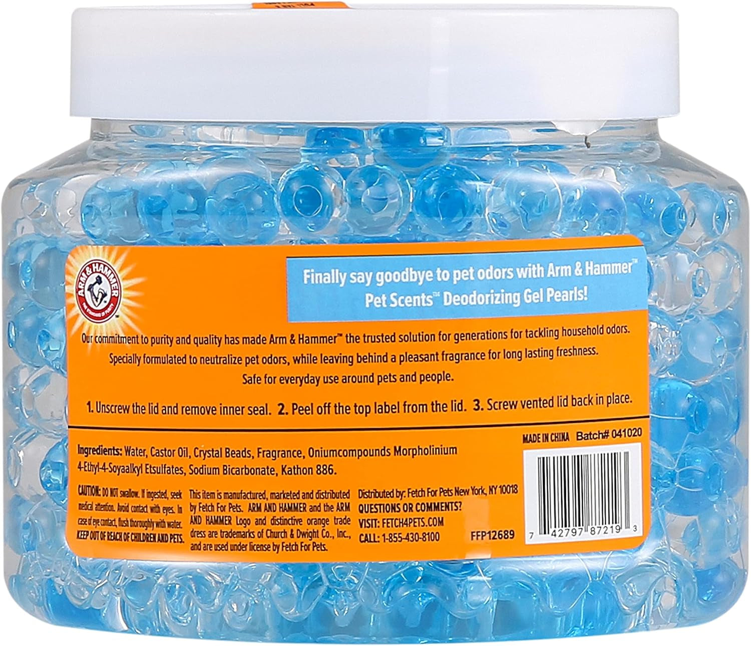 Pet Odor Gel Beads, 12 Oz