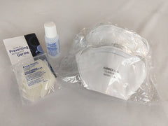 N95 Masks - Germ Protection Ki (2 Masks  1 Hand San  1pr Glv)