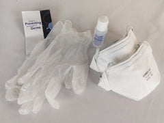 N95 Masks - Germ Protection Ki (2 Masks  1 Hand San  1pr Glv)