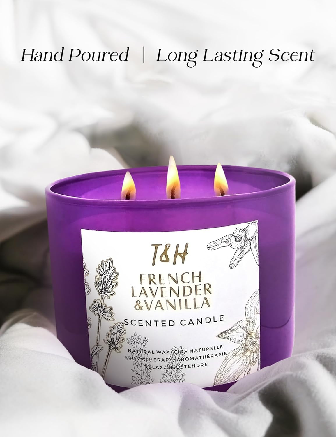 Lavender Vanilla Aromatherapy Candle � 3-Wick, 15.8 Oz