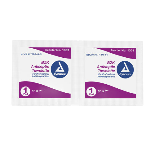 BZK Towelettes Bx/100 Non-Sterile