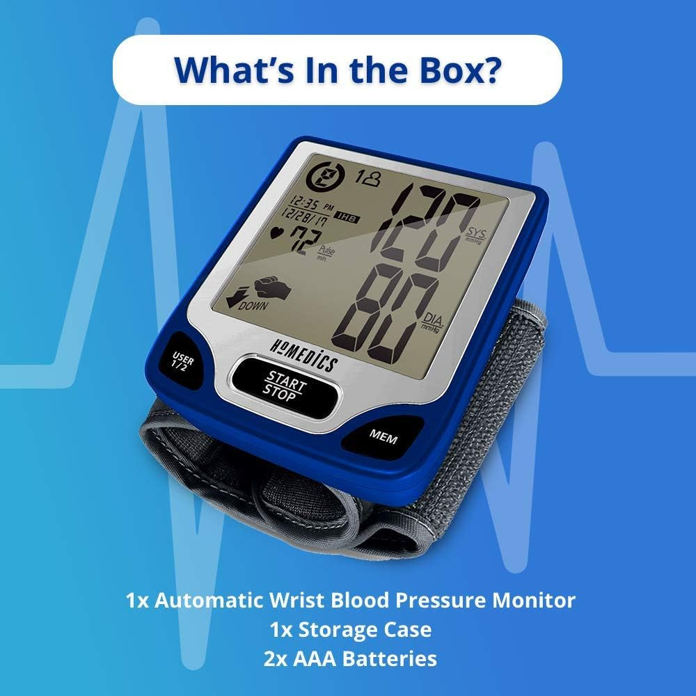 15.  Blood Pressure Monitor - Wrist, 120 Readings