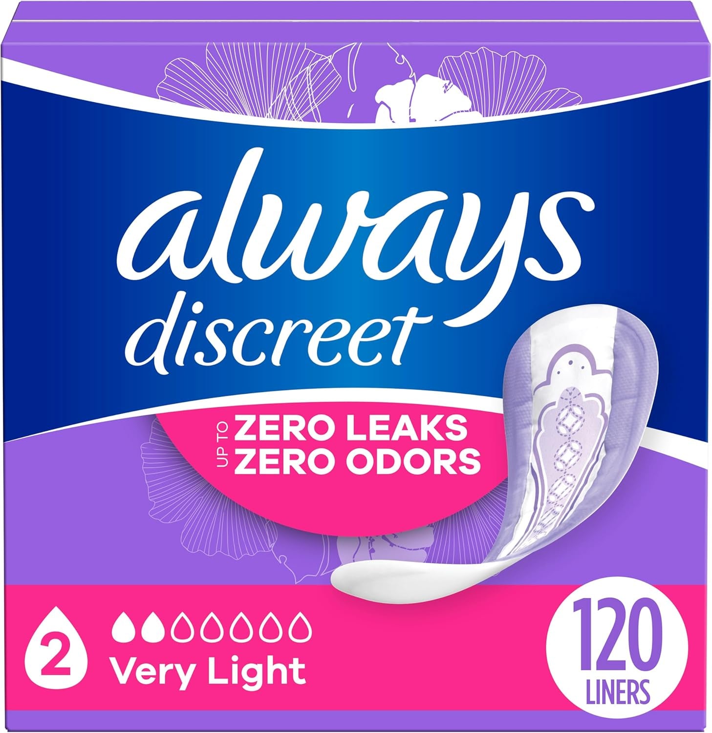 Incontinence Liners, Very Light Absorbency