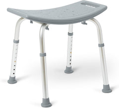 Shower Chair without Back, Bath Bench Supports up to 400 Lbs, Gray