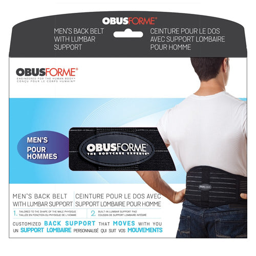 Back Belt-Male XXL Black Obusforme