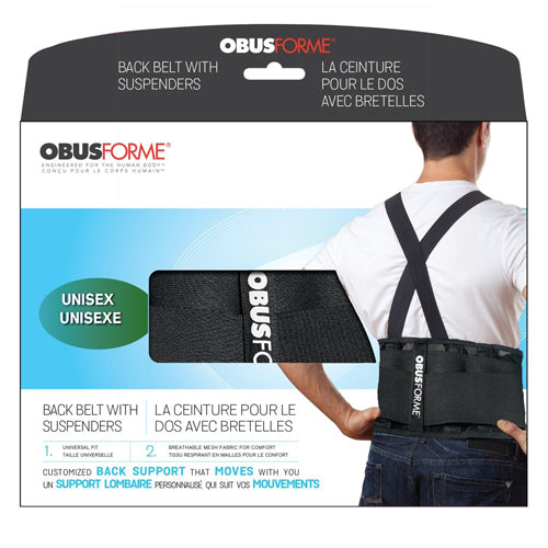 Back Belt-Unisex  Medium/Large Black  Obusforme