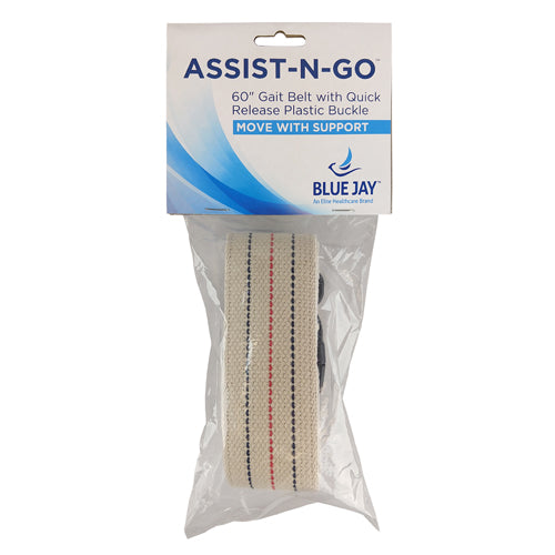 Gait Belt w/ Safety Release 2 x60  Striped Blue Jay Brand