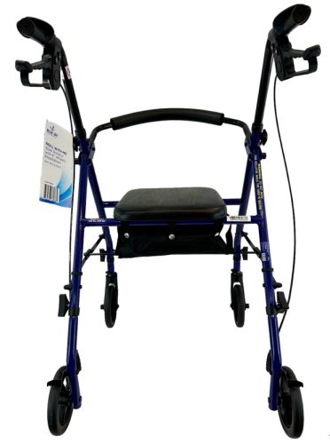 ROLL WITH ME Steel Rollator w/6  Wheels  K/D  Blue  Case/2